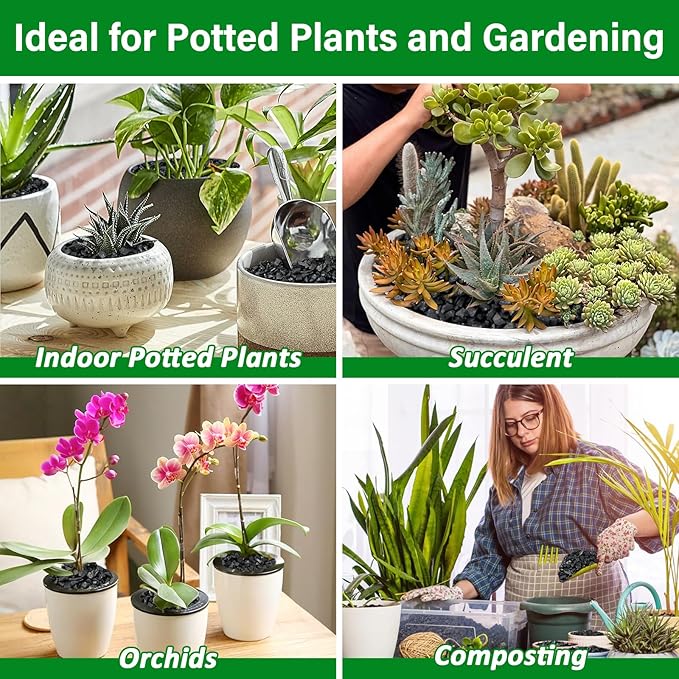 Legigo 10QT All Natural Horticultural Charcoal- Activated Hardwood Plant Charcoal for Soil Amendment, Conditioning Bonsai Soil, Succulent, Terrarium Supplies, Indoor Plant Potting Soil