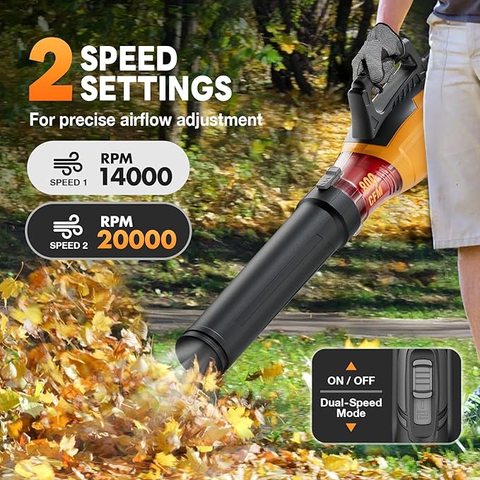 ALLOYMAN 13AMP Corded Electric Leaf Blower, 800CFM 140MPH Powerful Plug-in Blower, Lightweight & Portable Electric Leaf Blower for Lawn Care, Patio Cleaning, Yard Dust & Fallen Leaves