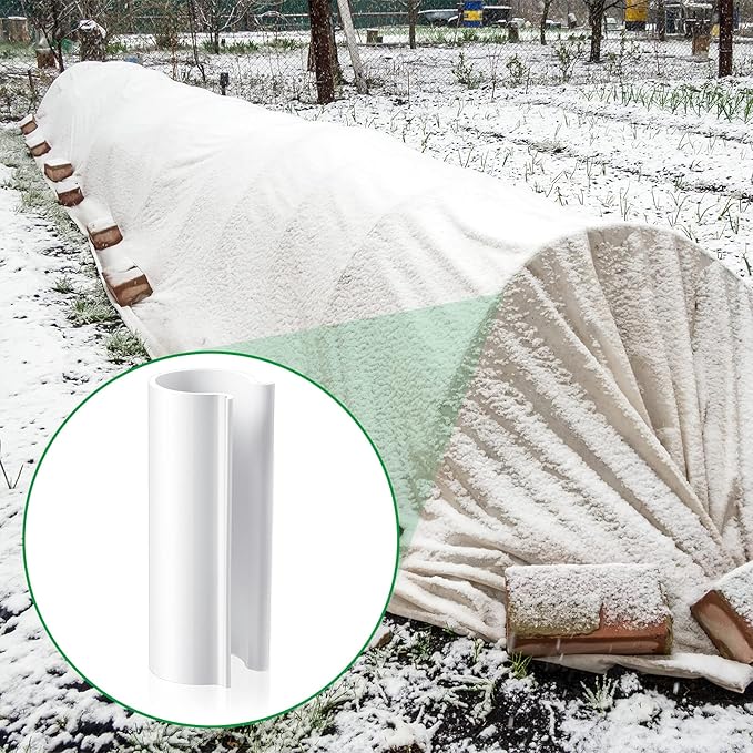 Jetec 32 Pcs PVC Pipe Clips Pool Cover Clamps for Above Ground Pool Greenhouses, Row Covers, Garden, Shelters, Bird Protection, 2.4 Inch Long(for 1/2 Inch PVC Pipe,White)
