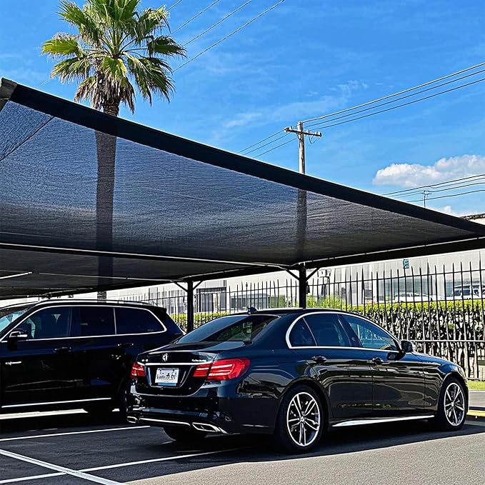 winemana 50% Black Shade Cloth, 3.3 x 13.3 FT Mesh Tarp for Garden Greenhouse Patio, Plants Heat Protection, Outdoor Sun Shade Cover, Resistant Netting Screen with Grommets for Growing Chicken Coop