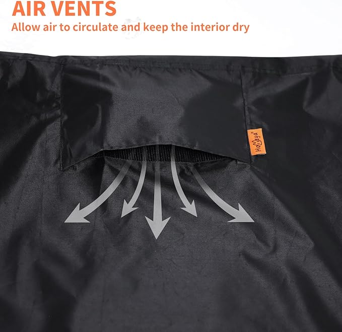 HOMEYA Snow Blower Cover, 600D Snowblower Cover Waterproof Heavy Duty Snow Thrower Outdoor Protection Universal Fit Two Stage Snow Blowers for Ego Toro Ariens Cub Cadet Troy Bilt Craftsman Husqvarna