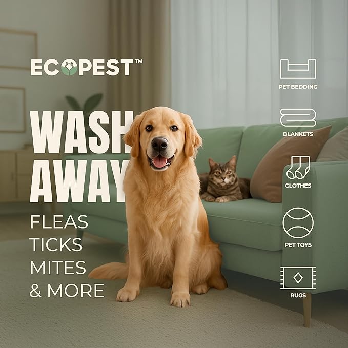 BugOut! Laundry Additive – Natural Detergent Booster for Bed Bug, Mite, Flea, & Tick Treatment & Prevention | Plant-Based Killer, Made with Fabric-Safe Soap | Works in Hot and Cold Wash (1 Gallon)