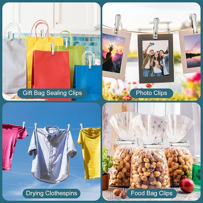 50 PCS Garden Clips, Greenhouse Clamps, Stainless Steel Greenhouse Clips for Netting, Heavy Duty Row Cover Clips with a Strong Grip for Shade Cloth or Plant Cover on Gardening Hoops