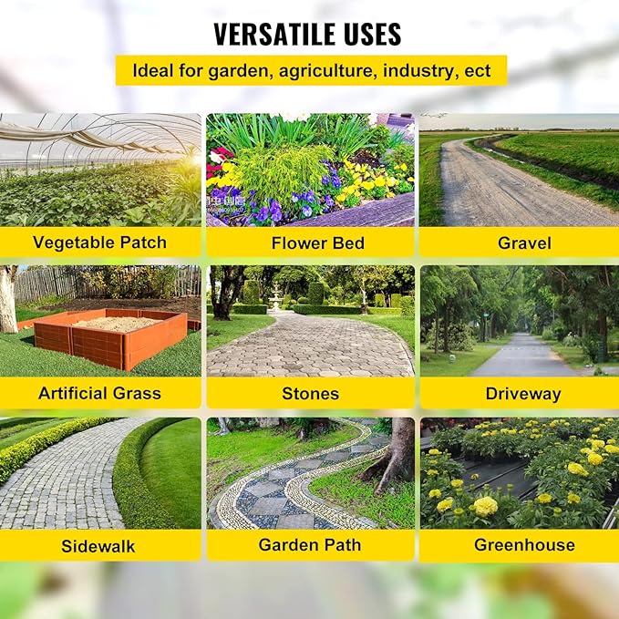 Happybuy 3FTx300FT Weed Barrier Landscape Fabric Heavy Duty 3.2OZ, Woven Weed Blocker Gardening Mat, Garden Weed Control Fabric, Geotextile Drainage Fabric, Driveway Fabric Landscaping Ground Cover