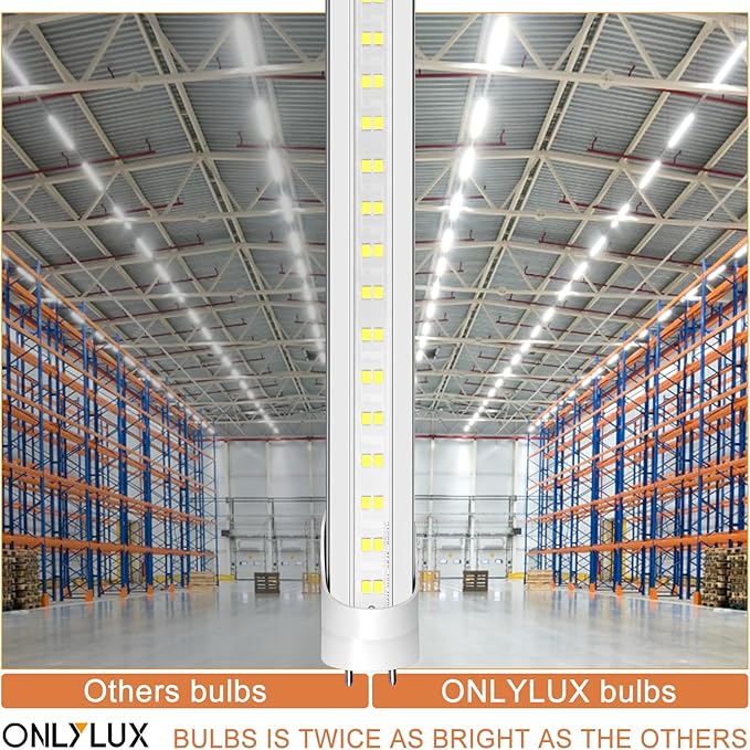 Led Tube Lights 4ft, 4 Foot Led Bulbs 24-Pack 28W 5000K 4000lm Daylight T8 T10 T12 Fluorescent Replacement Dual Ended Power Clear Lens
