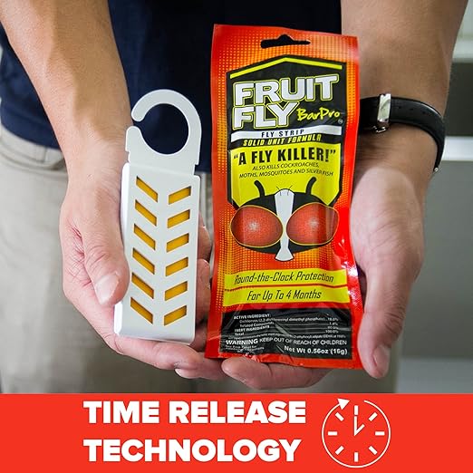 Fruit Fly BarPro – Vapor-Activated Insect Control Strip – Better Than Fruit Fly Traps – Kills Flies, Gnats, Roaches, Mosquitoes, and More – Odorless, 4 Month Protection