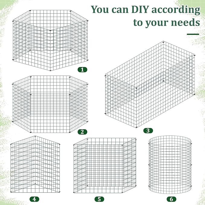 12 PCS Plant Protectors Covers from Animals, Metal Mesh Wire Plant Fence Protector Cage Garden Fence Animal Barrier Small Garden Fences Protection Chicken Wire Cloches from Animals for Outdoor Plants