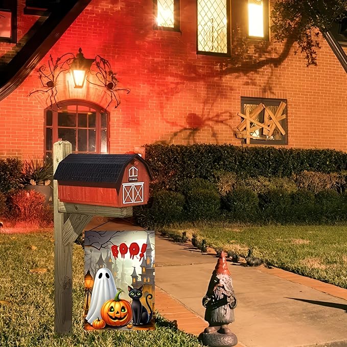 Halloween Welcome Garden Flag 12 x 18 Double Sided Decorations Black Cat BOO Spooky Ghost Pumpkin Garden Flag Holiday Yard Banner Indoor Outdoor House Décor Party