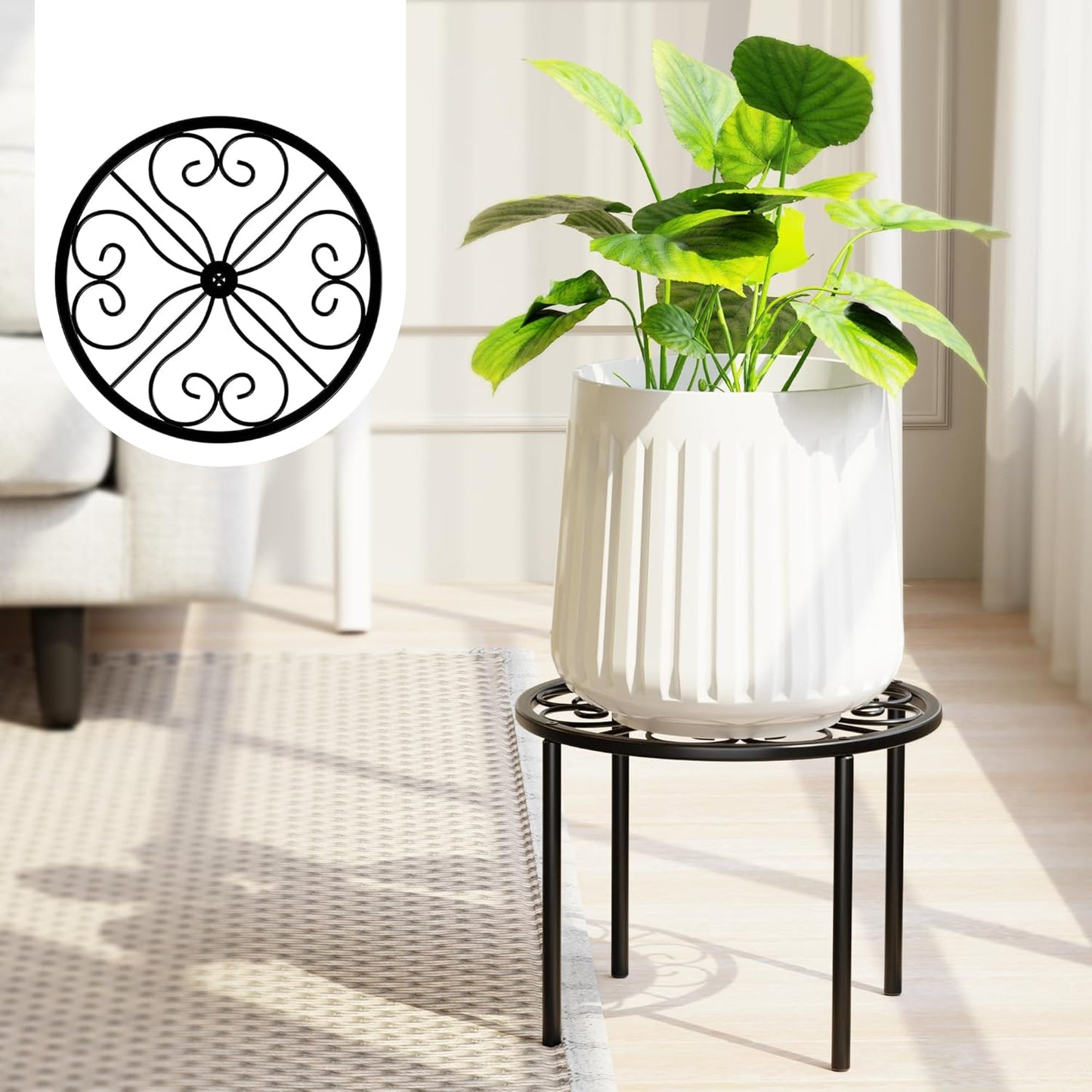 Plant Stand Flower Stand - Metal Plant Holder for Garden Home, Anti-rust Plant Rack for Multiple Plant Indoor or Outdoor.