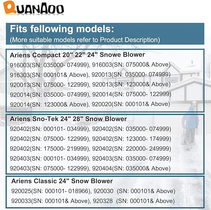Traction Cable 06900438 for Ariens Compact 20 24 SNO-Tek 24 28 120V ST24 Snow Blower Replaces 24916003 Auger and Upper Traction Cable