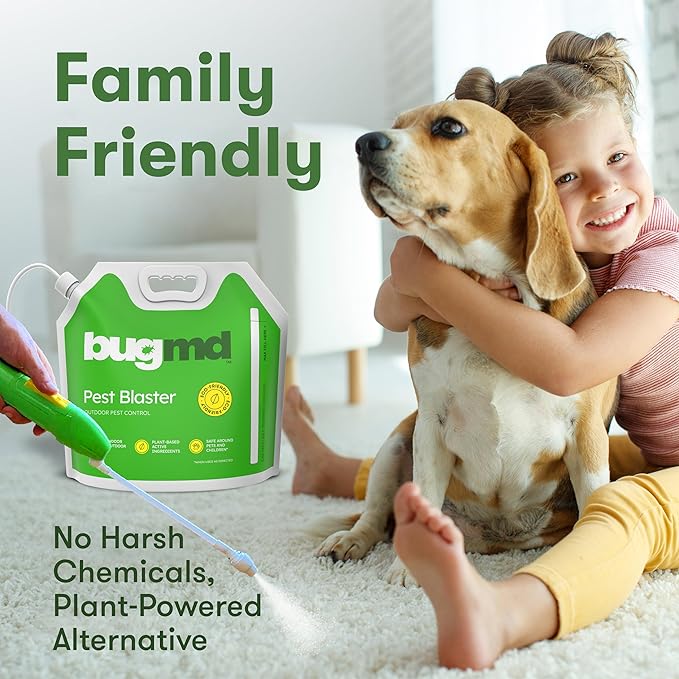 BugMD Blaster Kit - 3 Pack Pest Control Essential Oil Concentrates 3.7 oz and 1 Pest Blaster - Plant-Powered Bug Spray for Home, Insect Killer, Ant Killer for House, Flea Spray for Home, Roach Spray
