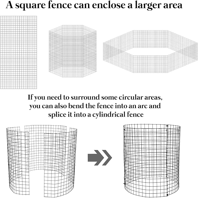 10 Packs Large Wire Plant Protector from Animals - 24'' x 12'' Metal Mesh Plant Cage Covers - Chicken Wire Cloche, Sturdy Garden Bunny Barricades Chicken Wire Cloche fto Keep Animals Out