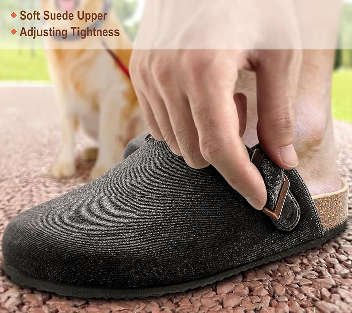 BULLIANT Comfort Clogs Slippers Sandals Nurse Work Shoes Unisex for Men Women with Cushioned Cork-Footbed