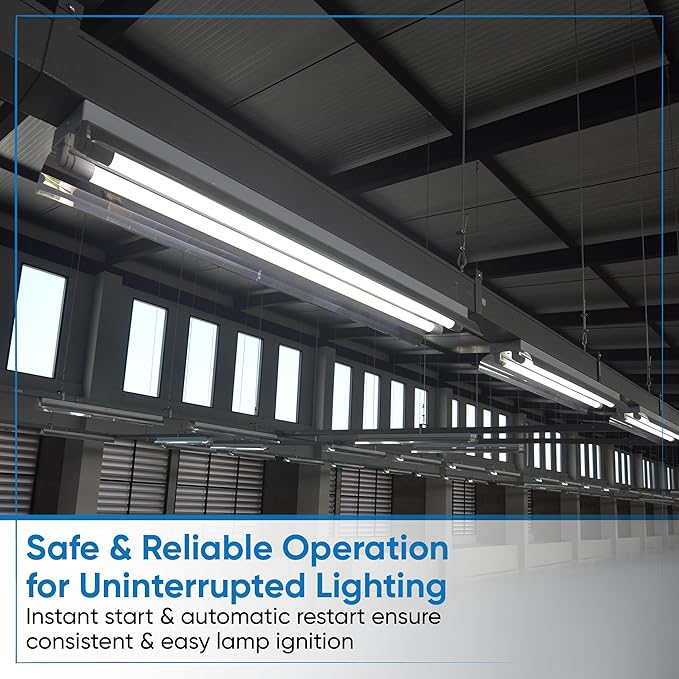 ICN1P32N, 120-277V, 50-60Hz Input Frequency, Solid Wire Type, Instant Start Centium Electronic Fluorescent Ballast for 1 F32T8 Lamp Type, Indoor/Outdoor Use with Automatic Restart Ballast Box, 10 Pack