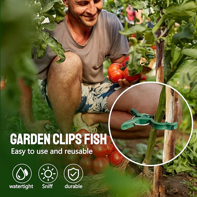 25 Pcs Garden Clips - Plant Support Clips for Tomatoes, Cucumbers, and More - Keep Your Garden Healthy and Thriving with Tomato Clips