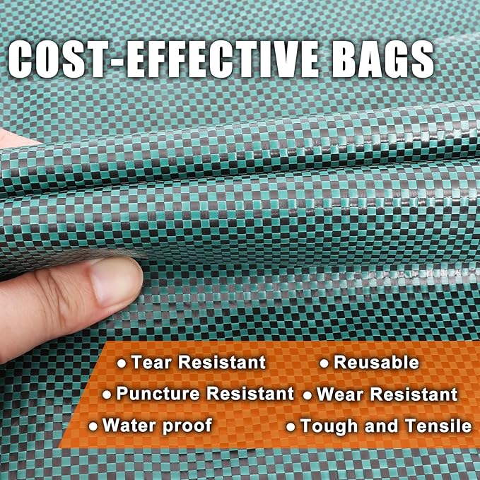 Joyhalo Reusable Yard Waste Bags, 132 Gallon Lawn And Leaf Bags 3 Pack, Heavy Duty Garden Bags With Gardening Gloves, Standable Garden Waste Bag With 4 Handles, Camping Yard Recycling Bag For Leaves