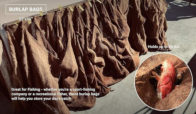 Burlap Bags 22" x 36" - Great for Planting/Gardening - Kids Sack Bag - Plant Covers - Sacks Burlap by Sandbaggy - Food Grade (Pack of 500)