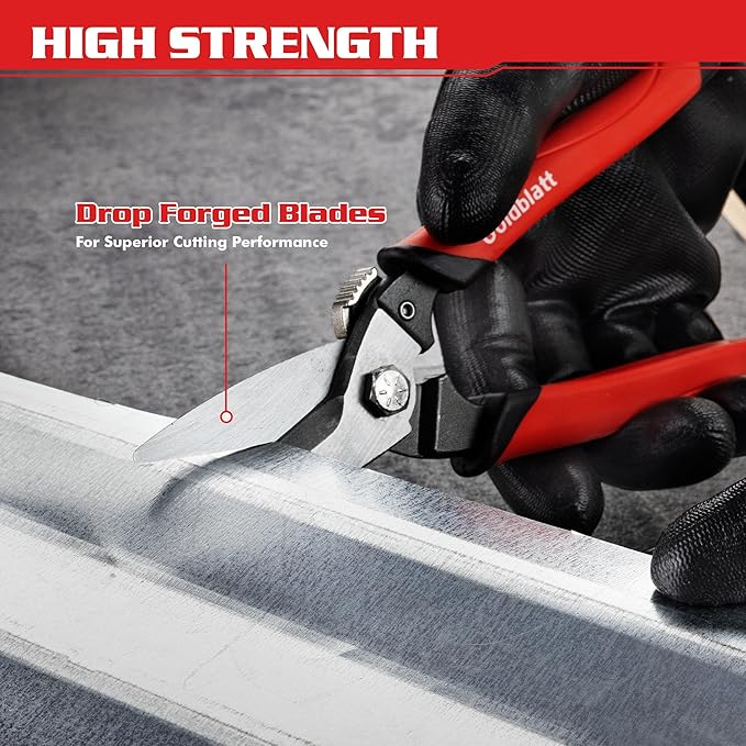 Goldblatt 3PCS Scissors Heavy Duty, Multipurpose Scissors, Drop Forged Blade, with Small Serrations, Comfortable Handle, Shop Scissors Easy Cutting Cardboard, Wires, Leather, Fabric