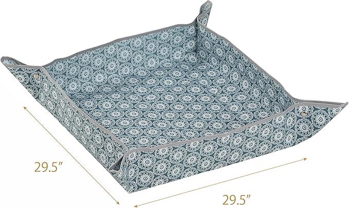 Heavy-Duty Waterproof – Indoor Plant Transplanting & Mess Control Mat, Thick Succulent Potting Tray for Soil Change, Spill-Proof Gardening & Pet Grooming Mat (M - 29.5" X 29.5")