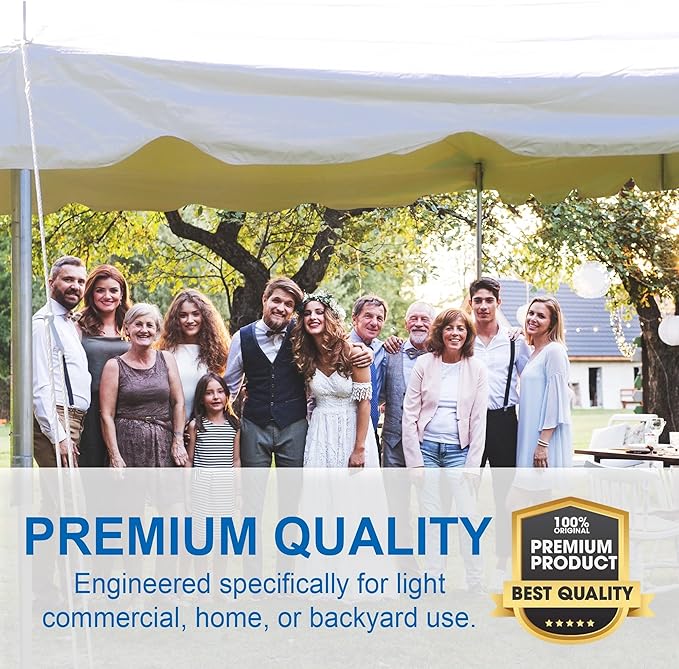 Party Tents Direct 20' x 30' Weekender Canopy Tent with Sidewalls, Easy Up Party Tent for Backyard, Outdoor Tents for Parties, Weddings, Graduations, Banquets, Events, Heavy Duty, PVC White Top