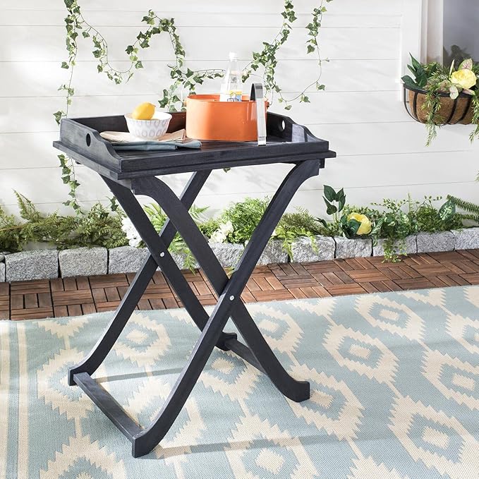 SAFAVIEH Outdoor Living Collection Covina Tray Table