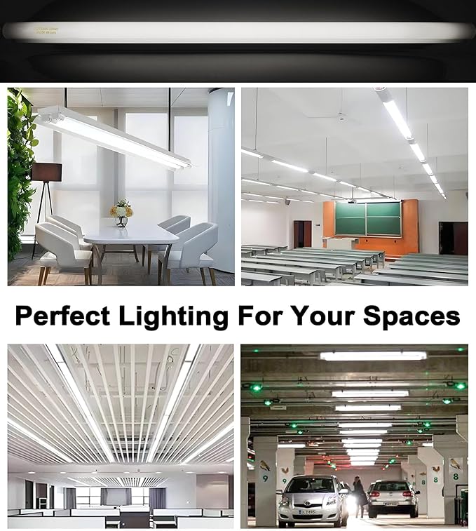 25 Pack T8 Fluorescent Bulbs 4 Foot, F32T8/865 Fluorescent Light Bulb 48 Inch 32 Watt 6500K Daylight 2500 Lumens G13 Base