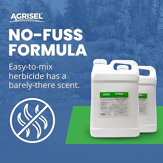 3 Way Max Weed Killer, Eliminate 50+ Weeds, Safe on Grass, Weed Spray, Pet Safe, Low Odor, Easy Mixing, Includes 3-Pack of Agrisel Protective Gloves, 320 Ounces