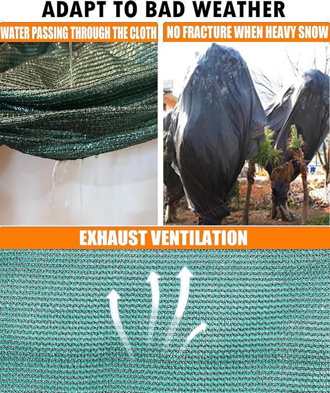 E.share 90% Heavy Duty Shade Cloth for Garden, 10 Ft X 18 Ft Sun Shades Outdoor Patio with Grommets for Plant Covers,Porch Screen,Pergola Shade Cover,Greenhouse,Green