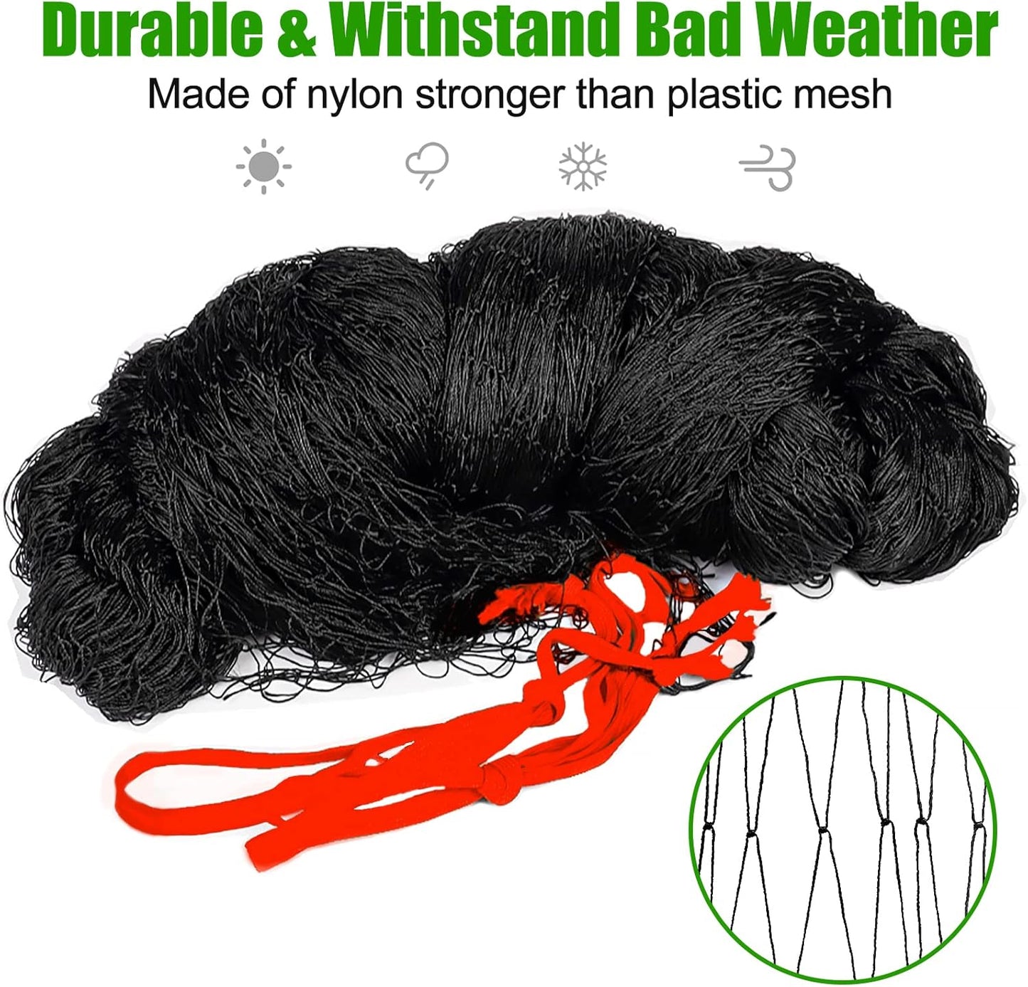 Poultry Netting for Chicken Run - 25x50ft Garden Netting with 1" Square Mesh Protect Plants,Fruit Tree & Vegetables from Poultry,Birds Deer,Pests & Other Animals, Bird Netting for Garden,Farm,Orchard