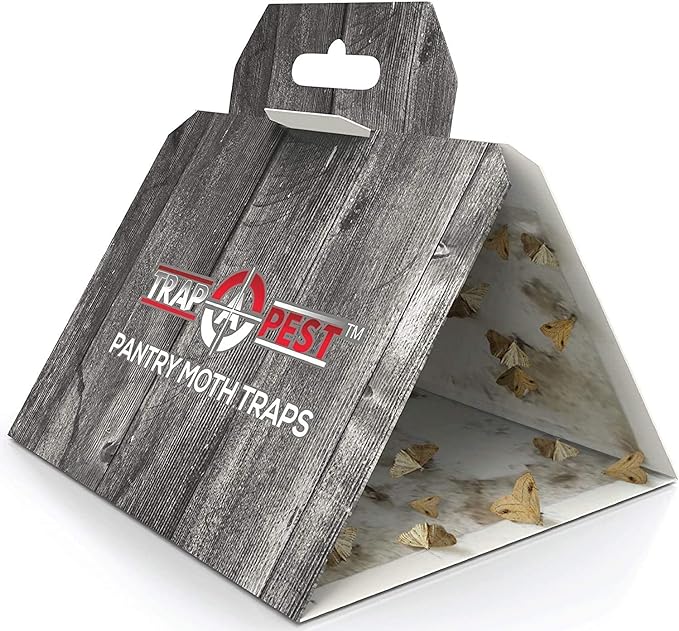 8 Pack Pantry Moth Traps- Safe and Effective for Food and Cupboard- Glue Traps with Pheromones for Pantry Moths