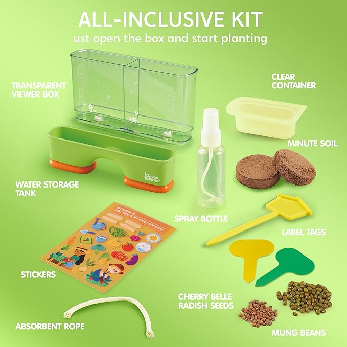 Klever Kits 2-in-1 Root Viewer & Planting Science Kit for Kids – STEM Learning Gifts for Kids Aged 6+, Soil & Hydro Observation Kit Birthday Toys Gifts for Boys and Girls