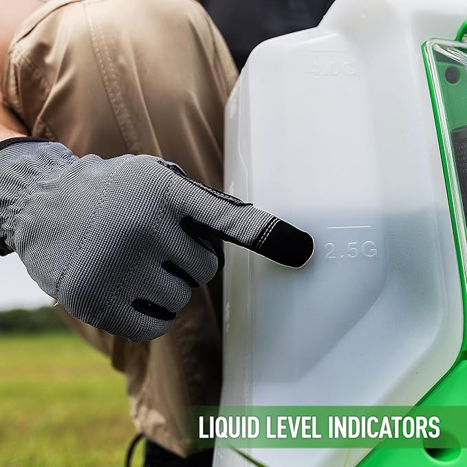 Battery Powered Backpack Sprayer 4 Gallon Electric Sprayer Equipped with a Big Pump, 65/95 PSI Battery Waterproof Sprayer for Spraying, Cleaning