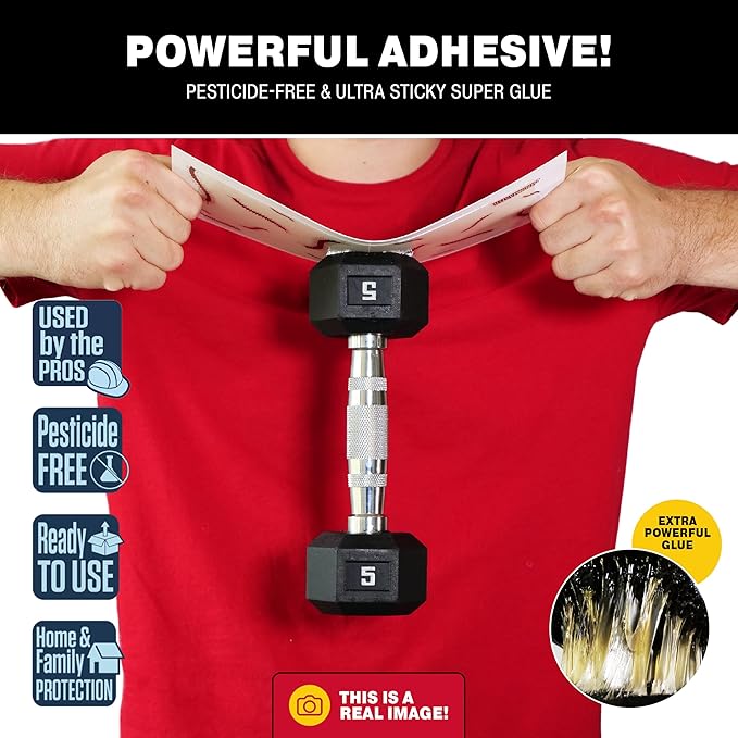 Catchmaster Centipede XL Giant Glue Boards 6-PK, Adhesive Bug Catcher, Cricket, Roach, Scorpion & Spider Traps for Home, Centipede Killer, Insect Glue Traps for House & Garage, Pest Control for Home