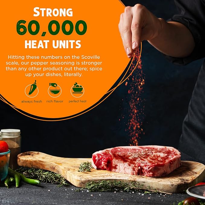 Prima Spice Hot Cayenne Pepper Powder Bulk 5 LBS-60,000 SHU Heat Unit-Gluten Free All Natrual Red Ground Pepper-For Commercial & Home Use