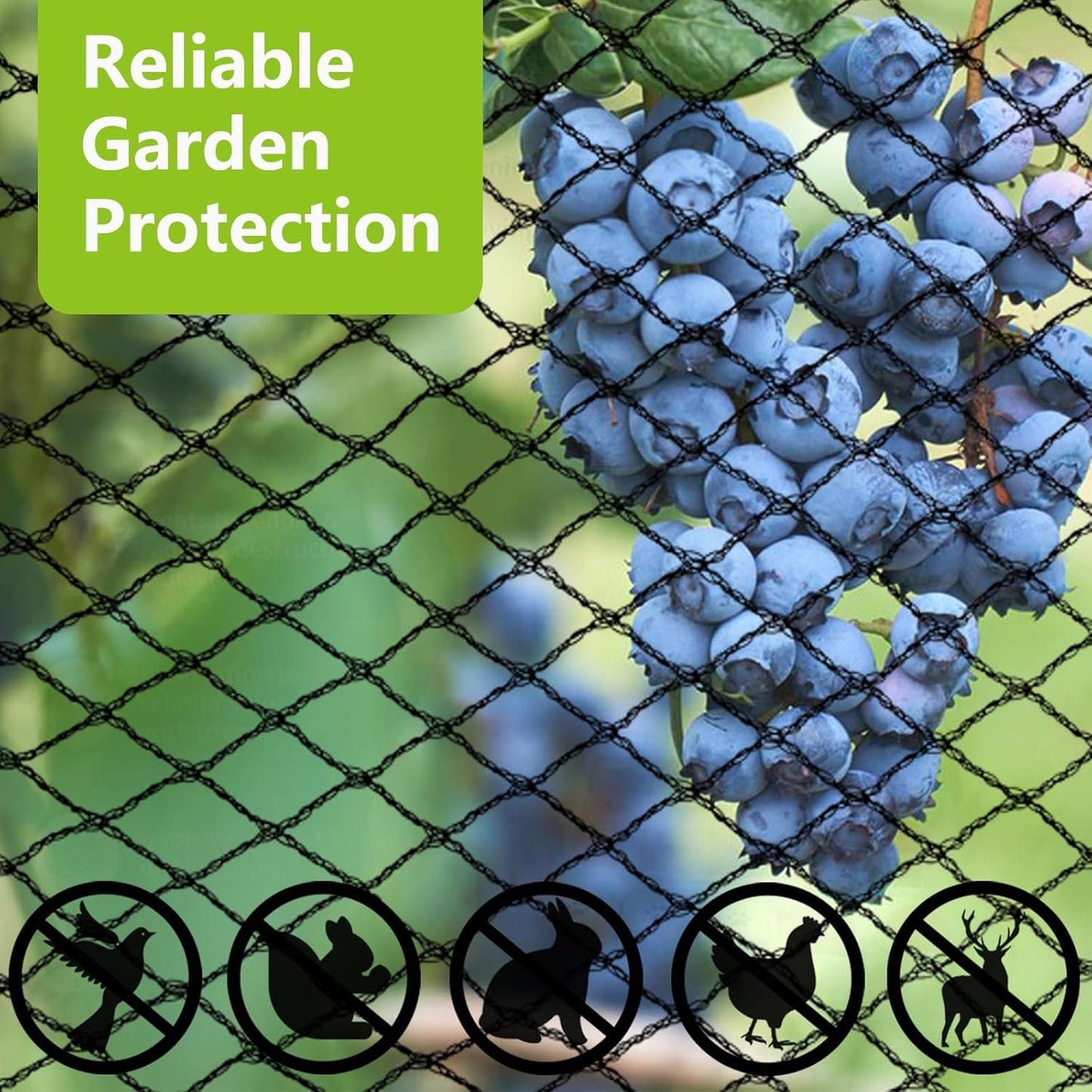 POYEE 20 x 30 FT Bird Netting for Garden Woven Mesh Garden Netting for Plants, Vegetable, Fruit Trees, Blueberry Bushes, Strawberries Against Birds, Deer, Squirrels and Other Animals