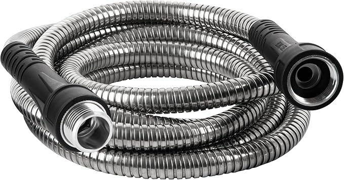 BIONIC STEEL 10Ft Short Garden Hose, 10 Ft x 5/8 In. Connector Hose for Reel, Leak Proof Connection, Heavy Duty, Non Kinking, Flexible, Hose Extension