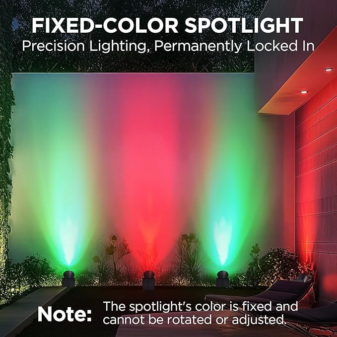 InnoGear Solar Lights Outdoor Waterproof Halloween Christmas Solar Garden Light for Outside Yard Landscape Lighting Pathway Spot Lights Spotlight Wall Light Auto On/Off, 2 Pack (Red and Green Light)