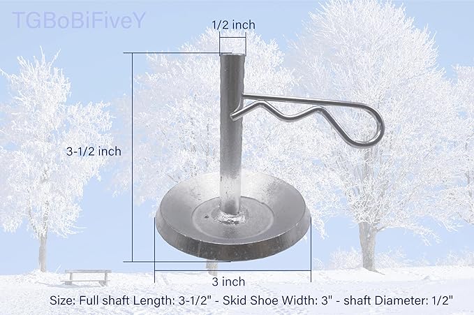 2Pack 69212 Snow Plow Skid Shoe Blade Protector Skid Shoe for ATV UTV Polaris K-Plow Nos Hardened Steel Snow Plow Non-Slip Base