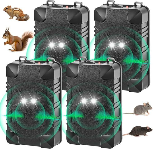 Car Rodent Repellent Under Hood Rodent Repeller Ultrasonic Battery Operated Rat Deterrent for Car Engine Mouse Deterrent,Rat Repellent for Car,Keep Rodents Mice Out of Barn Garage (4)