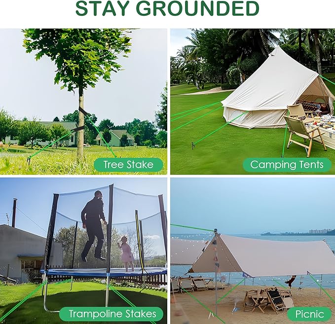 27 PCS Tree Straightening kit, Heavy Duty Tree Stake Kit for Leaning Trees, Includes 9 Steel Stakes, Straps, Rope for Weather Protection and Straightening.