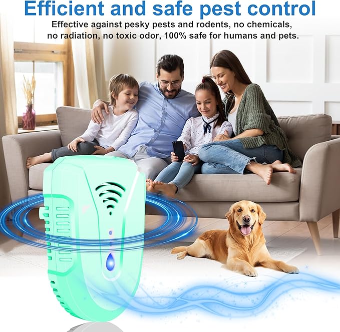 2025 Upgraded Ultrasonic Pest Repeller 7 Pack, Mouse Repellent Indoor Ultrasonic Plug in, Pest Control for Bugs Roaches Insects Mice Spiders Flies Cockroach Rodent Rat