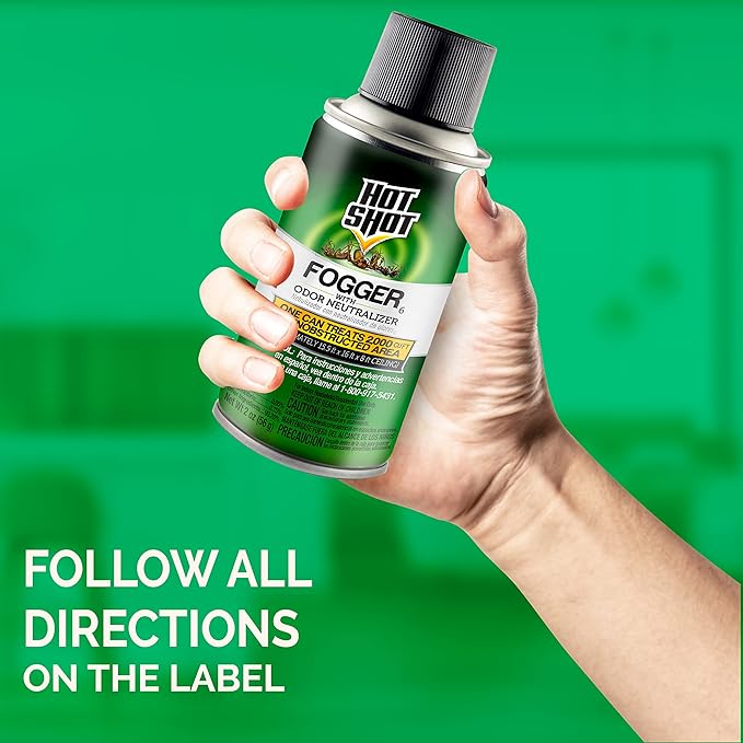 Hot Shot Pest Control Fogger, Kills Roaches, Ants, Spiders & Other Insects On Contact, Controls Heavy Infestations Indoorsy, 6-pack - 18-count