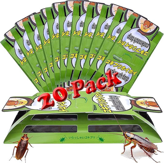 Roach Trap (20Pack) -Cockroach Traps Indoor with Bait,Roach Motel -Child hild & Pet Friendly