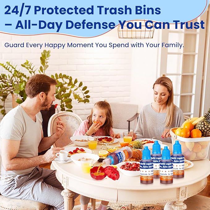 Fruit Fly Trap Refill Liquid, 0.68oz Bottle - Indoor Gnat Killer Lure, Ready-to-Use Attractant for Home Kitchen(4 Pack)