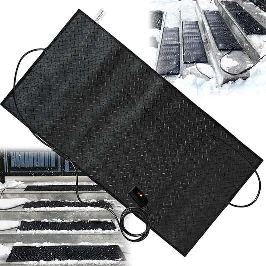 Heated Snow Melting Mats,40x60in Snow Melting Mats Outdoor,Electric Ice Melting Mats for Winter Snow Removal,Heated DrivewayMat for Snow,Heated Walkway Mats Outdoor with 10ft Power Cord