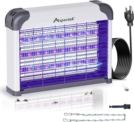 Aspectek LED Bug Zapper Indoor – High-Voltage Mosquito and Fly Trap, Energy-Efficient Insect Killer with 3 Long-Life LED Lamps, Safe & Durable Bug Light Trap for Home
