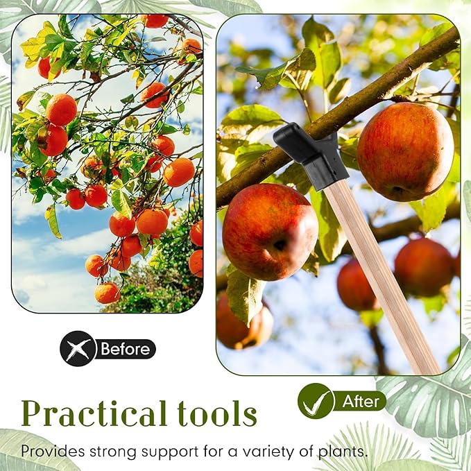 Yungyan 2 Pcs Tree Support, Plastic Fruit Tree Branch Support Device Tree Brace Prevent Them from Breaking for Vineyards Ornamental Gardens Orchards Fits on Standard 1.57 x 1.57 Inch Lumber (Grey)