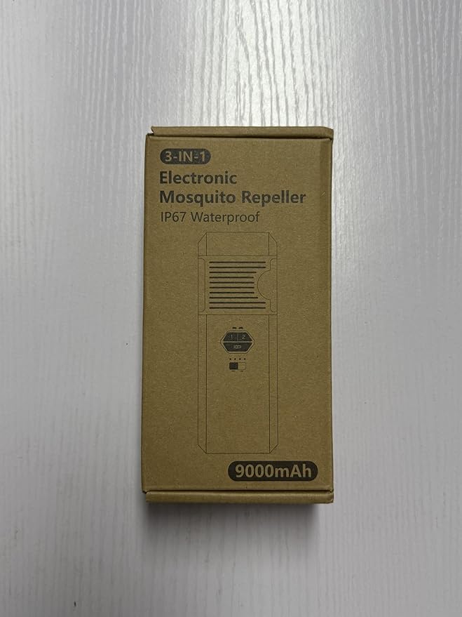 Portable Mosquito Repeller Device,Rechargeable Electronic Mosquito Repellent Device wiht Double-Sided Heating&Controllable Temperature,IP67 96sqft Protected Area for Camping,Fishing