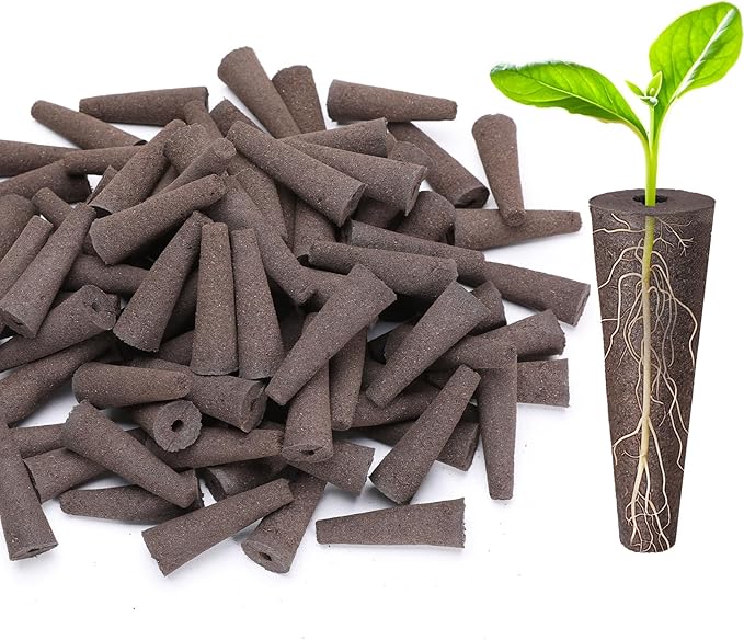 50 pcs Grow Sponges for Hydroponics Compatible with AeroGarden, Hydroponics Growing System Pods, General Hydroponics Rapid Rooter, Starter Plug for Seeds or Cuttings