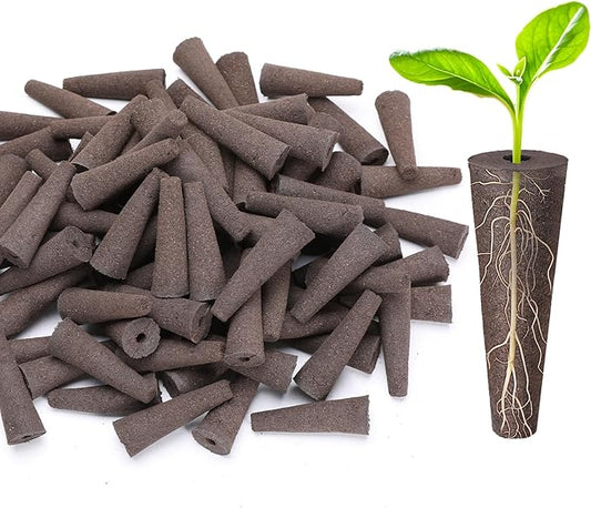 50 pcs Grow Sponges for Hydroponics Compatible with AeroGarden, Hydroponics Growing System Pods, General Hydroponics Rapid Rooter, Starter Plug for Seeds or Cuttings